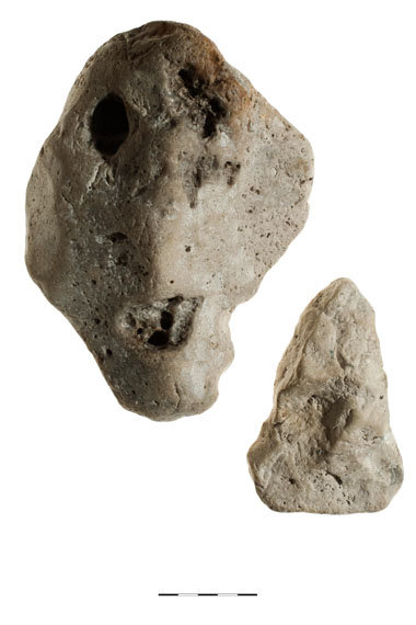 Gesichtsstein und Werkzeug